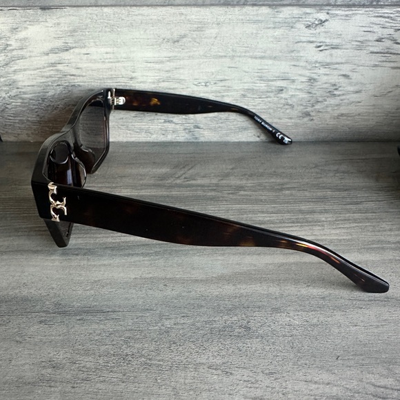 TORY BURCH Sunglasses Women's Dark Tortoise Brown Gradient - Picture 2 of 4